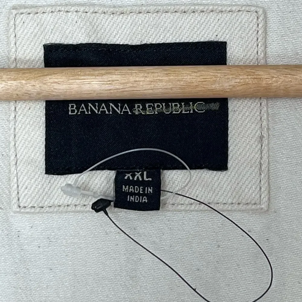 Banana Republic Heritage Denim Chore Coat Mens XXL Corduroy Trim Jean Jacket